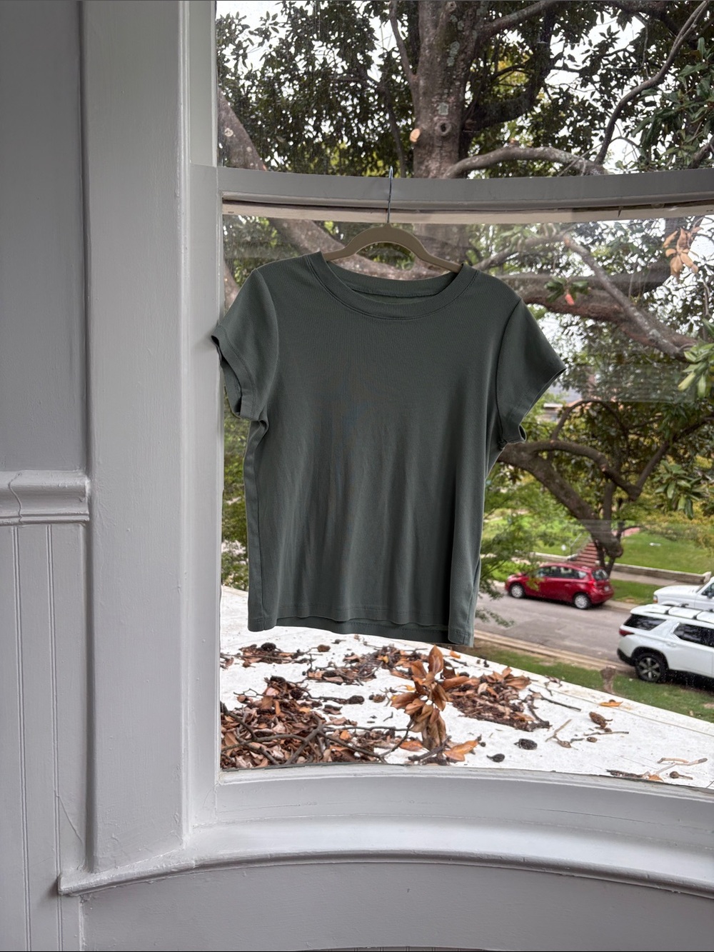 Madewell Short Sleeve Crewneck Tee in Olive